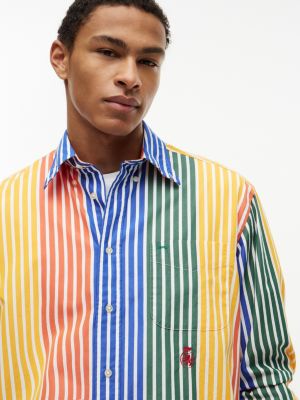 Мужские рубашки Tommy Hilfiger Relaxed Fit Multicolor Stripe Shirt — фото 3