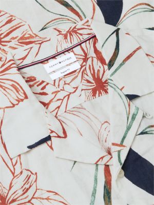 Мужские рубашки Tommy Hilfiger Regular Fit Floral Linen Camp Shirt — фото 6