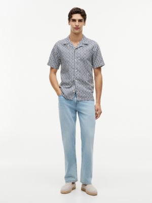 Мужские рубашки Tommy Hilfiger Regular Fit Solar Print Camp Shirt — фото 2
