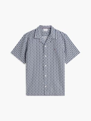 Мужские рубашки Tommy Hilfiger Regular Fit Solar Print Camp Shirt — фото 5