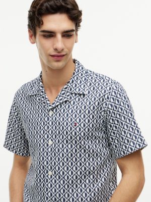 Мужские рубашки Tommy Hilfiger Regular Fit Solar Print Camp Shirt — фото 3
