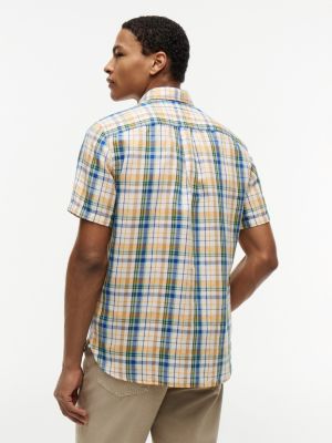 Мужские рубашки Tommy Hilfiger Classic Fit Cotton-Linen Madras Shirt — фото 4