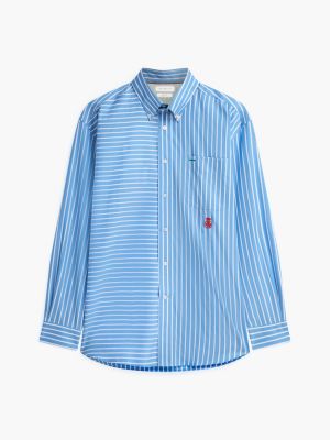 Мужские рубашки Tommy Hilfiger Relaxed Fit Mixed-Stripe Shirt — фото 5