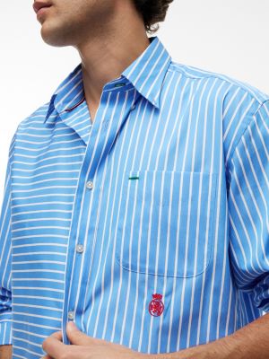 Мужские рубашки Tommy Hilfiger Relaxed Fit Mixed-Stripe Shirt — фото 3