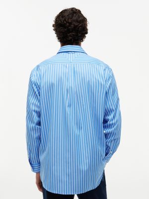 Мужские рубашки Tommy Hilfiger Relaxed Fit Mixed-Stripe Shirt — фото 4