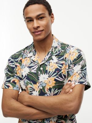 Мужские рубашки Tommy Hilfiger Regular Fit Tropical Floral Camp Shirt — фото 3