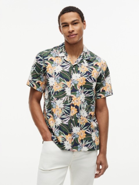 Мужские рубашки Tommy Hilfiger Regular Fit Tropical Floral Camp Shirt