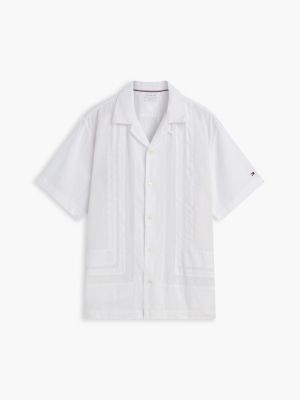 Мужские рубашки Tommy Hilfiger Classic Fit Linen Mesh Shirt — фото 5