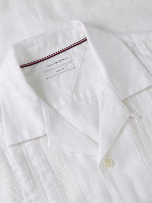 Мужские рубашки Tommy Hilfiger Classic Fit Linen Mesh Shirt — фото 6