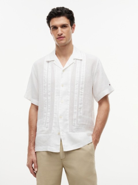 Мужские рубашки Tommy Hilfiger Classic Fit Linen Mesh Shirt