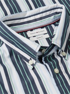 Мужские рубашки Tommy Hilfiger Regular Fit Multi-Stripe Shirt — фото 6