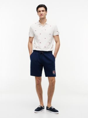 Мужские топы Tommy Hilfiger Regular Fit Allover Flag Logo Pique Polo — фото 2