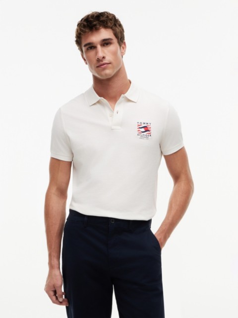 Мужские свитеры Tommy Hilfiger Regular Fit Wavy Flag Smooth Cotton Polo