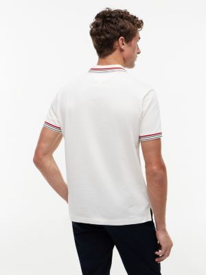 Мужские топы Tommy Hilfiger Regular Fit Tipped Smooth Cotton Polo — фото 4