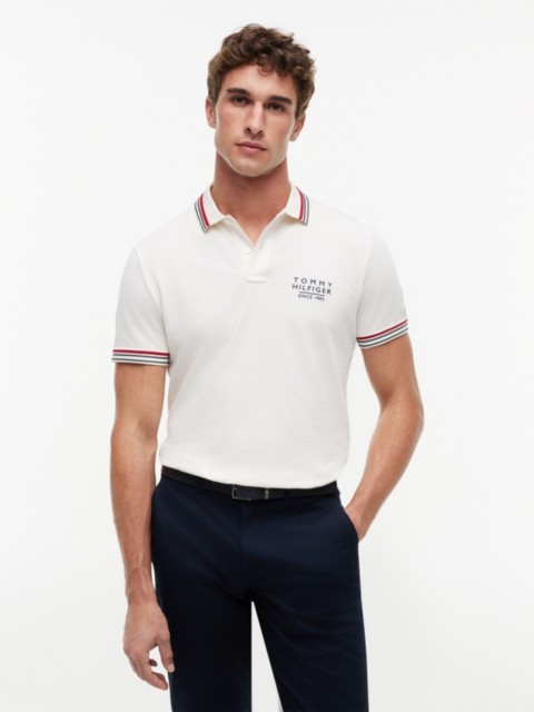Мужские топы Tommy Hilfiger Regular Fit Tipped Smooth Cotton Polo