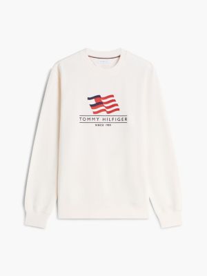 Мужские худи Tommy Hilfiger Wavy Flag Logo Crewneck Sweatshirt — фото 5