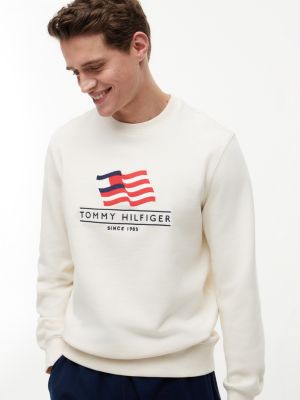Мужские худи Tommy Hilfiger Wavy Flag Logo Crewneck Sweatshirt — фото 3