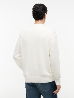 Мужские свитеры Tommy Hilfiger Relaxed Wavy Flag Logo Crewneck Sweater — фото 4