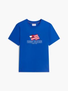 Wavy Flag Logo T-Shirt — Regal Blue 5