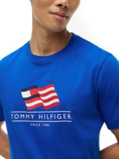 Wavy Flag Logo T-Shirt — Regal Blue 3