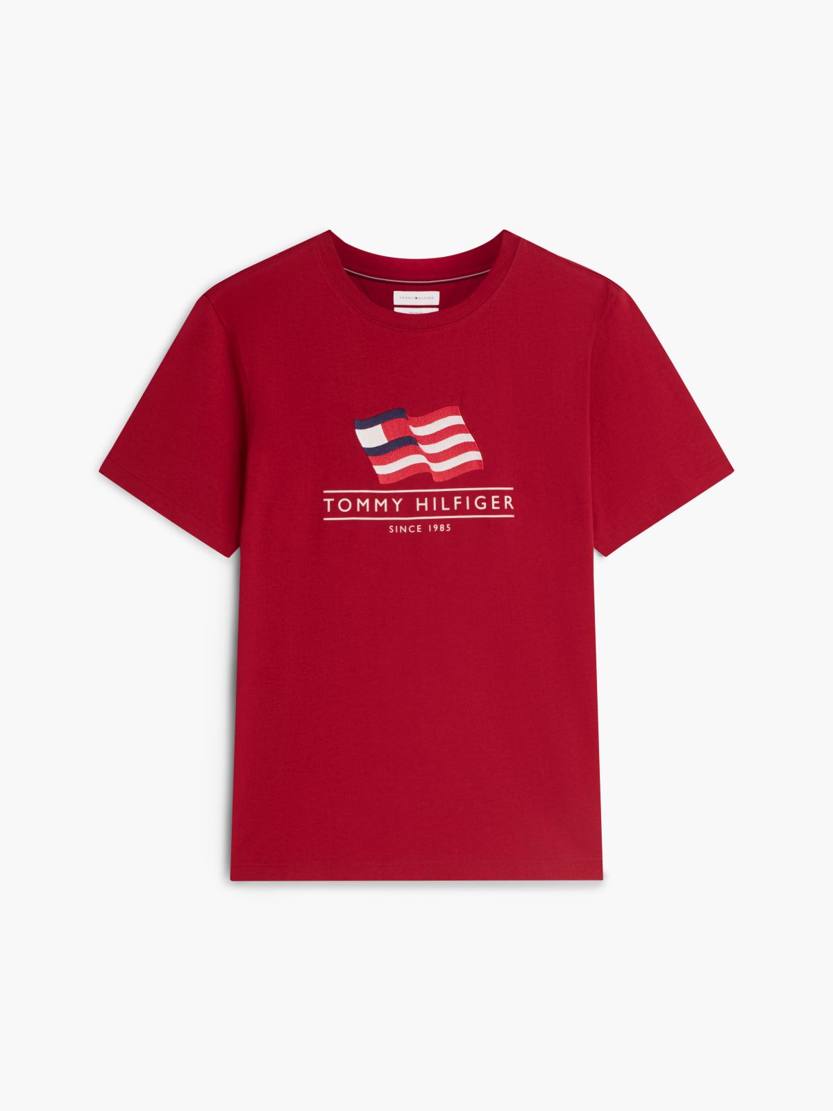 Wavy Flag Logo T-Shirt — Regatta Red