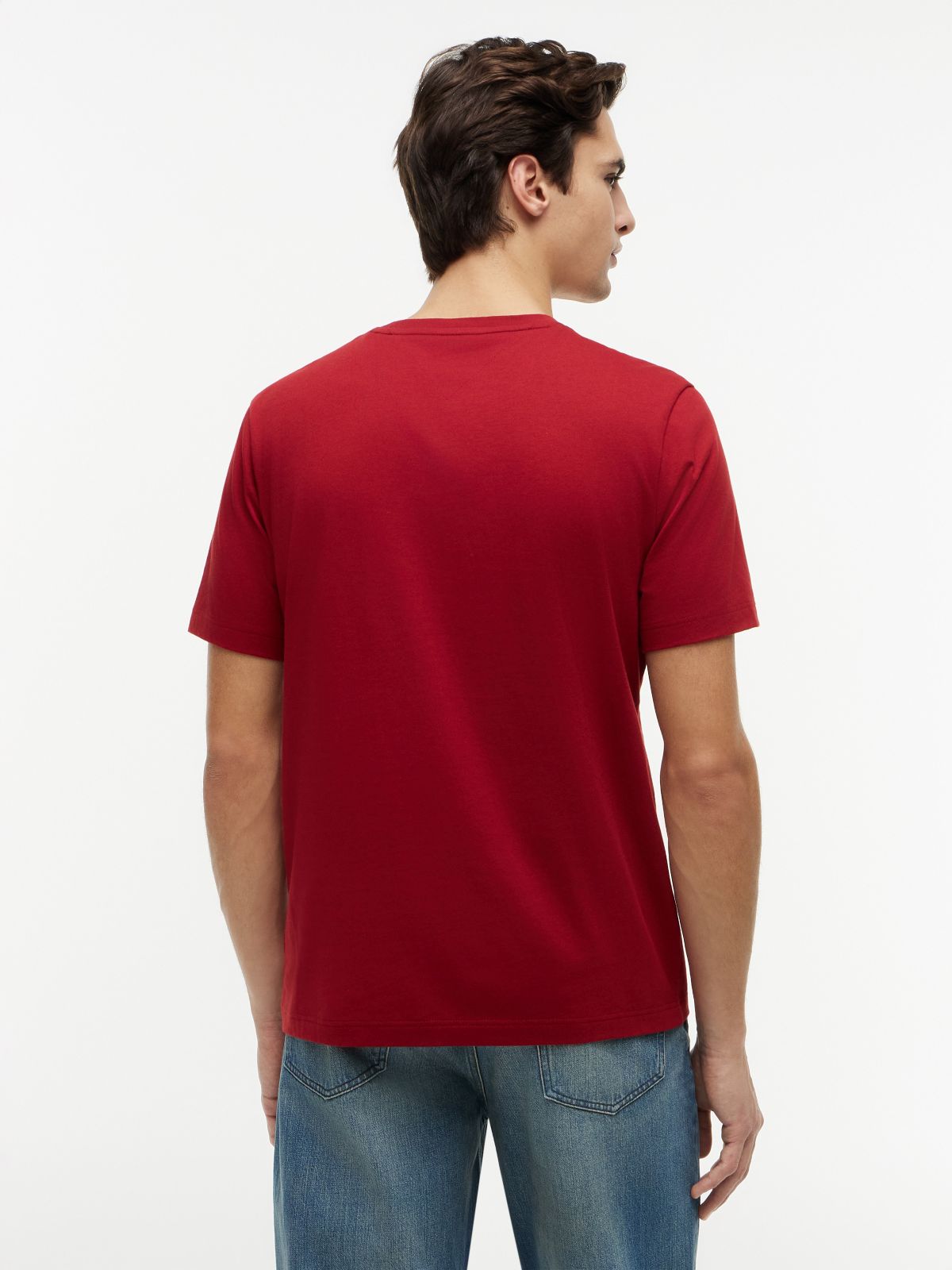 Wavy Flag Logo T-Shirt — Regatta Red