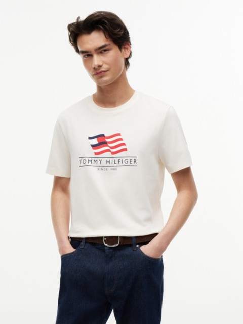 Мужские футболки Tommy Hilfiger Wavy Flag Logo T-Shirt