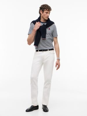 Мужские футболки Tommy Hilfiger Wavy Flag Patch Striped T-Shirt — фото 2