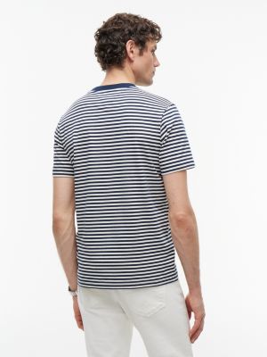 Мужские футболки Tommy Hilfiger Wavy Flag Patch Striped T-Shirt — фото 4