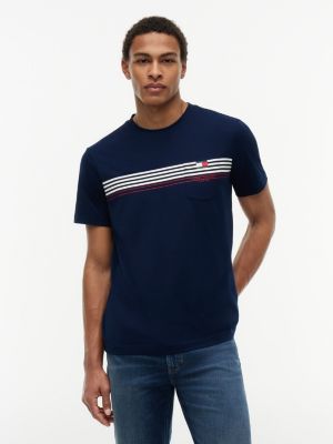 Chest Stripe Pocket T-Shirt, Carbon Navy