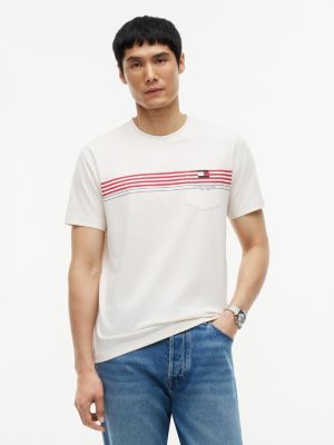 Chest Stripe Pocket T-Shirt, Ivory Petal