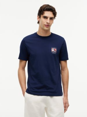 Box Flag Logo T-Shirt, Carbon Navy