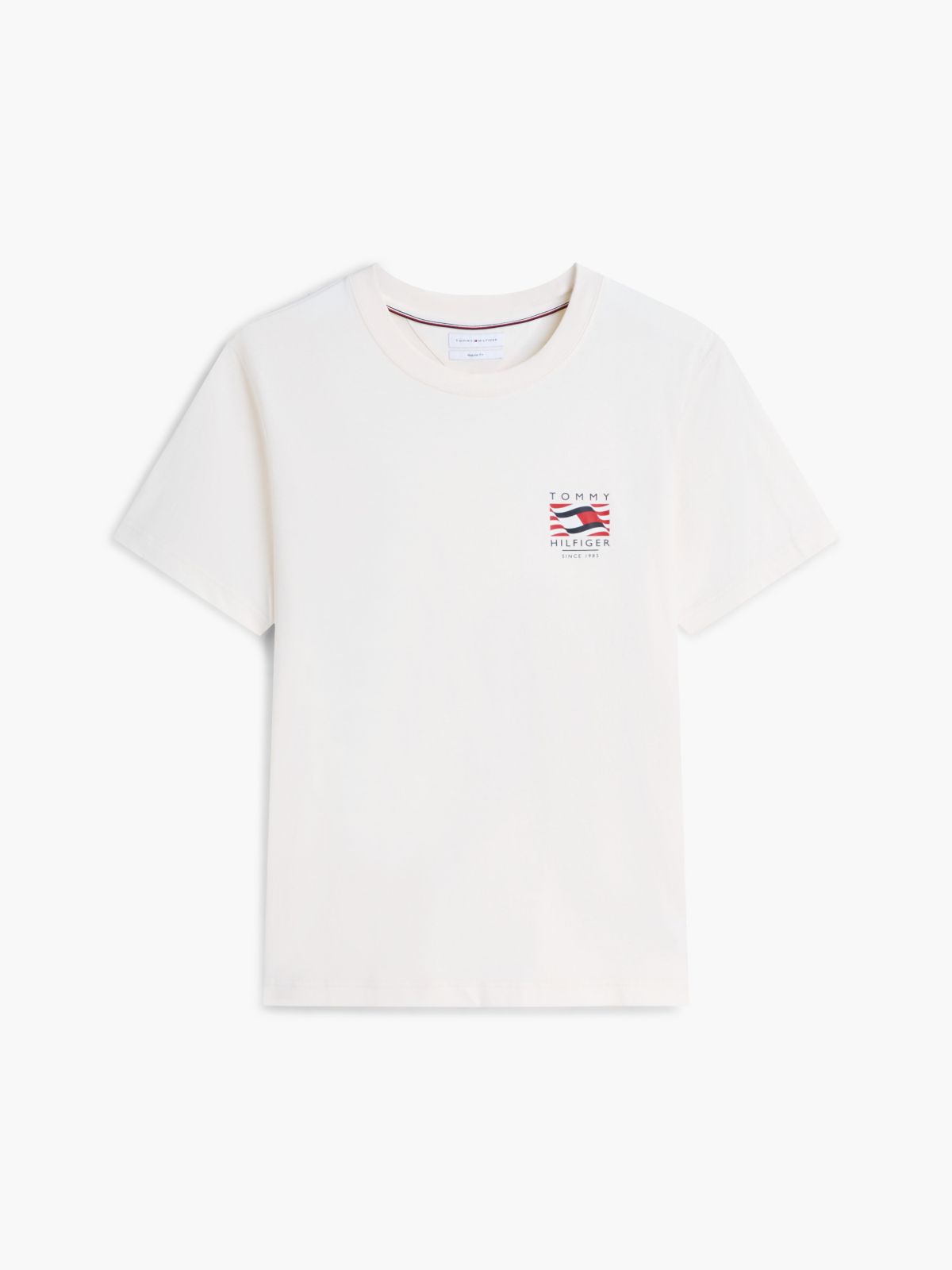 Box Flag Logo T-Shirt — Ivory Petal