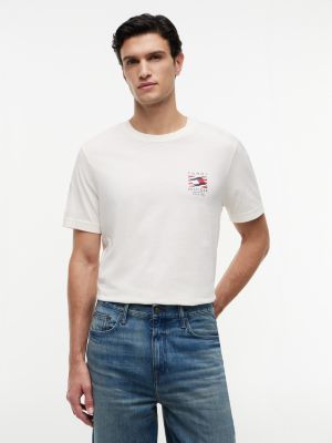 Box Flag Logo T-Shirt, Ivory Petal