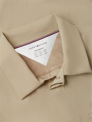 Мужская рубашка Tommy Hilfiger Relaxed Fit Utility Tech, цвет: Хаки — фото 6
