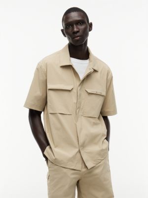 Relaxed Fit Utility Tech Shirt, Khaki