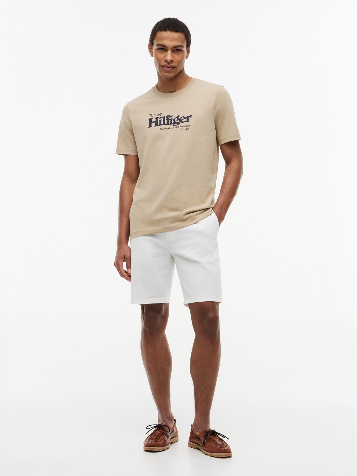 Nautical Hilfiger Logo T-Shirt — Batique Khaki