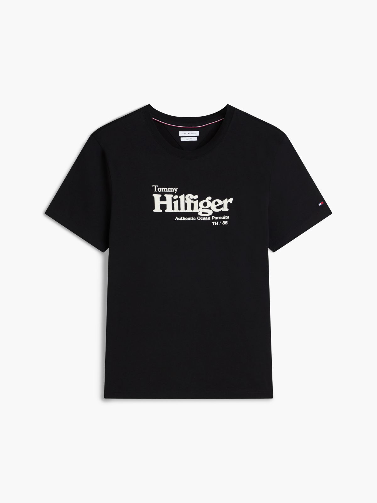 Nautical Hilfiger Logo T-Shirt — Black