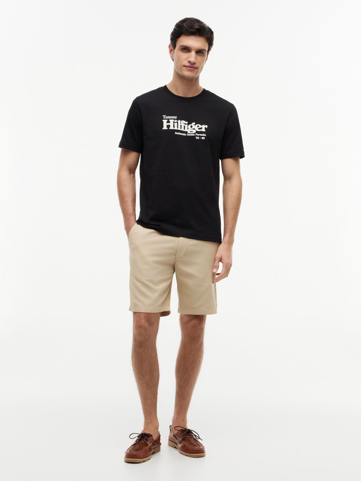 Nautical Hilfiger Logo T-Shirt — Black