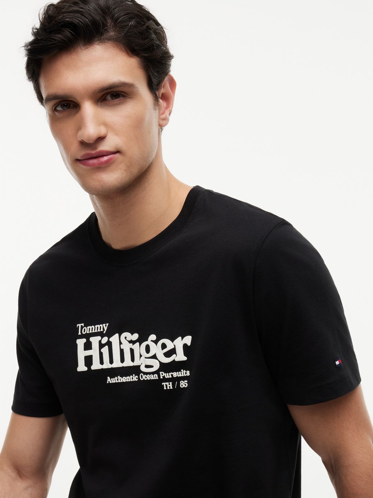 Nautical Hilfiger Logo T-Shirt — Black