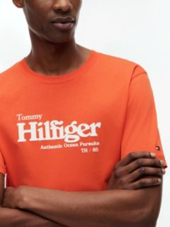 Nautical Hilfiger Logo T-Shirt — Brilliant Orange 3