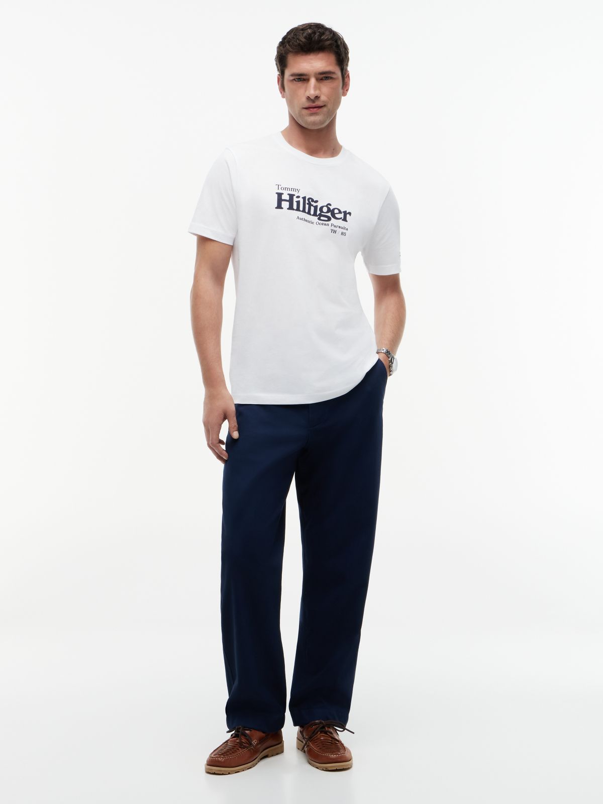 Nautical Hilfiger Logo T-Shirt — White