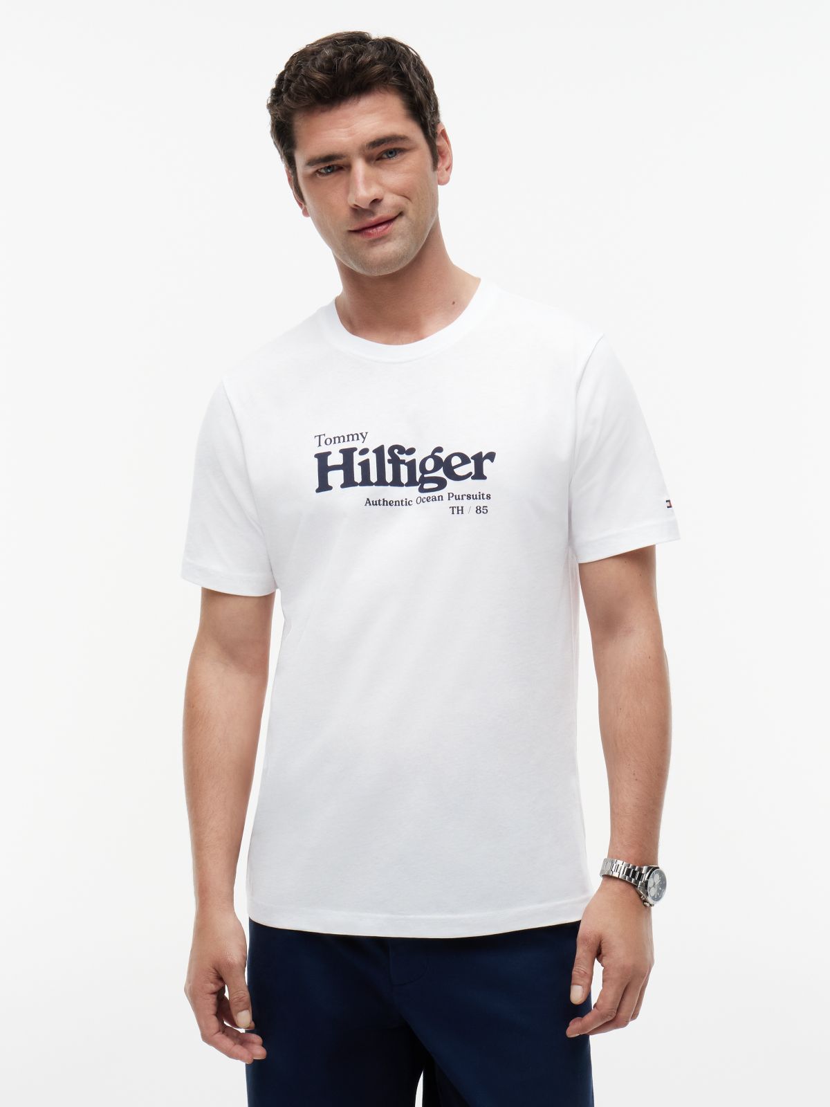 Nautical Hilfiger Logo T-Shirt — White