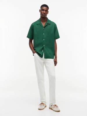 Мужские рубашки Tommy Hilfiger Classic Fit Windowpane Dobby Camp Shirt — фото 2