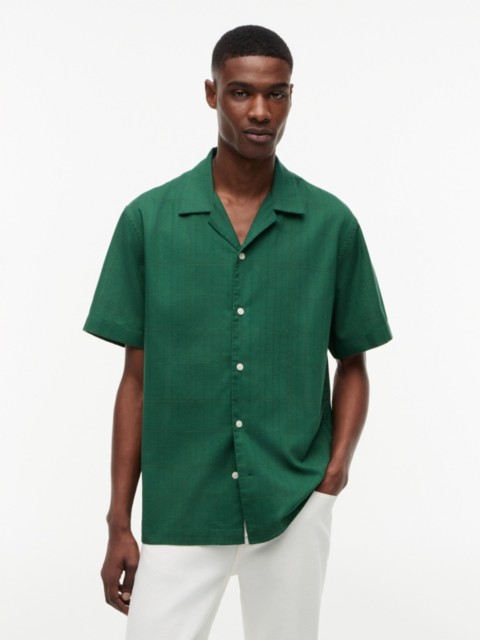 Мужские рубашки Tommy Hilfiger Classic Fit Windowpane Dobby Camp Shirt
