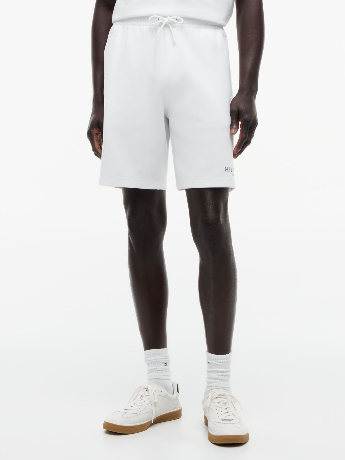 Marina Club Logo Intechno Knit Sweatshort — White
