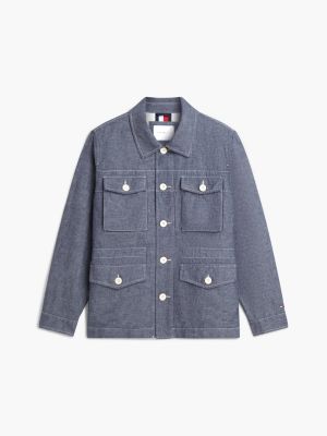 Мужские куртки Tommy Hilfiger Chambray Field Jacket — фото 7