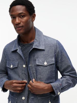 Мужские куртки Tommy Hilfiger Chambray Field Jacket — фото 5
