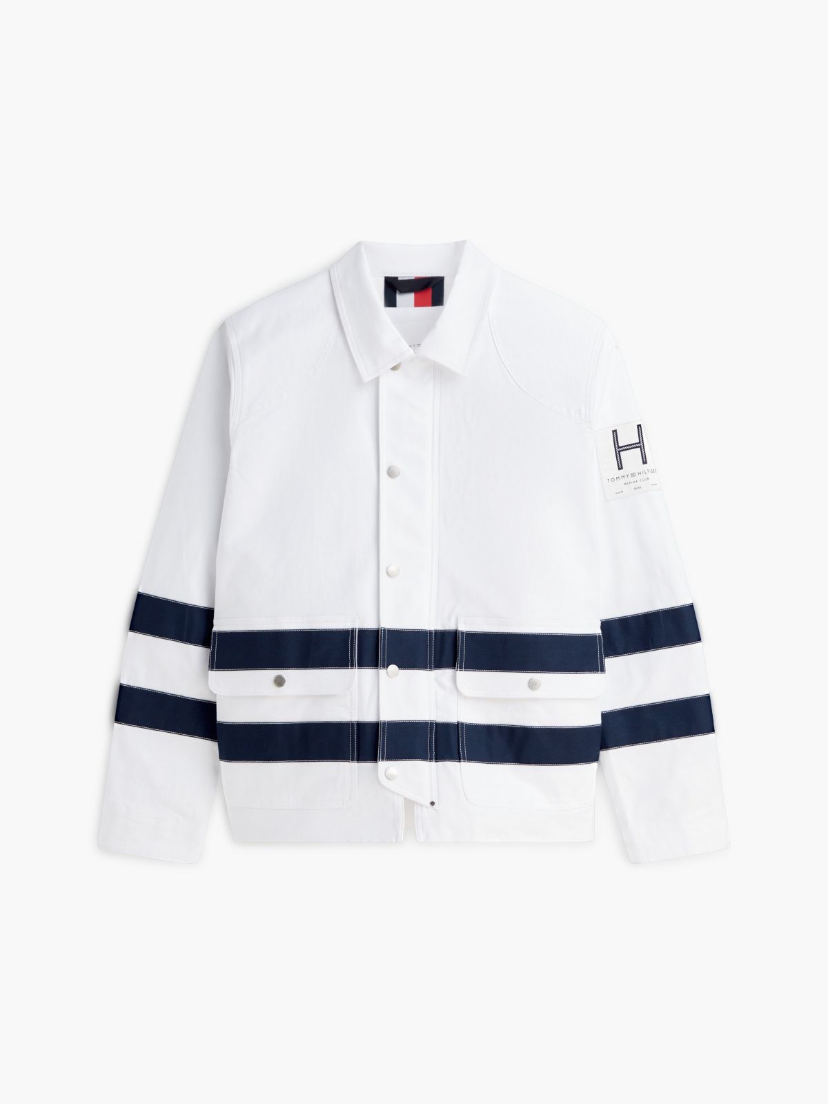 Nautical Stripe Jacket — White/Navy Stripe