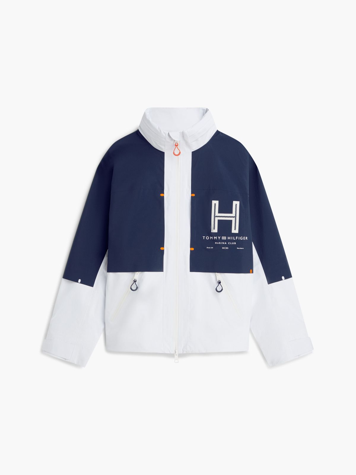 Marina Club Waterproof Regatta Jacket — Navy White Colorblock